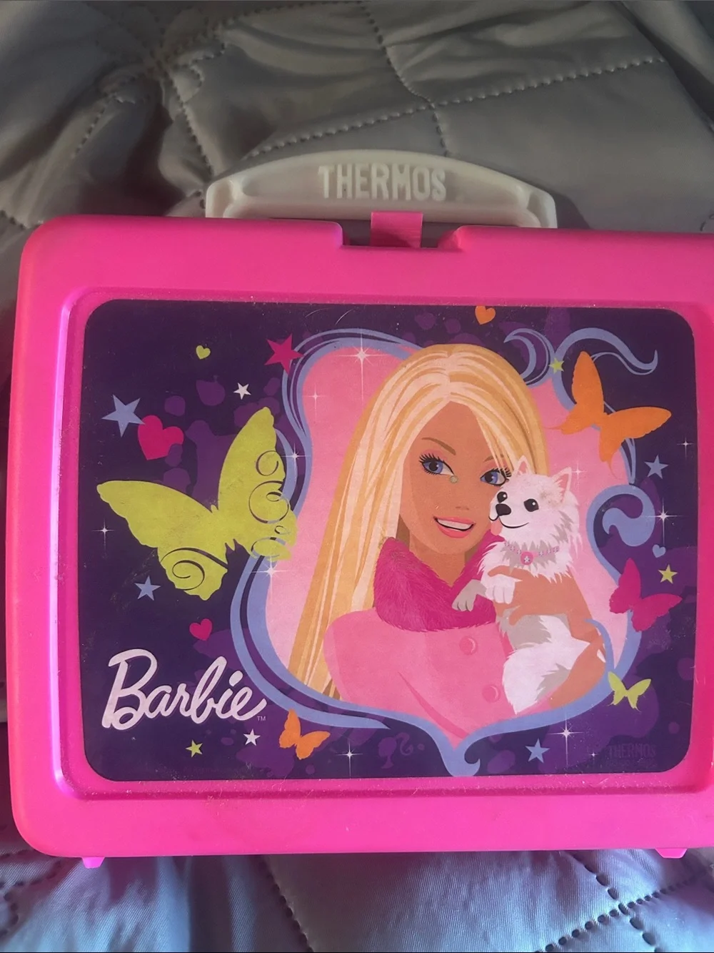 Barbie Bright Pink Carry Case with Doll & Pet Graphic